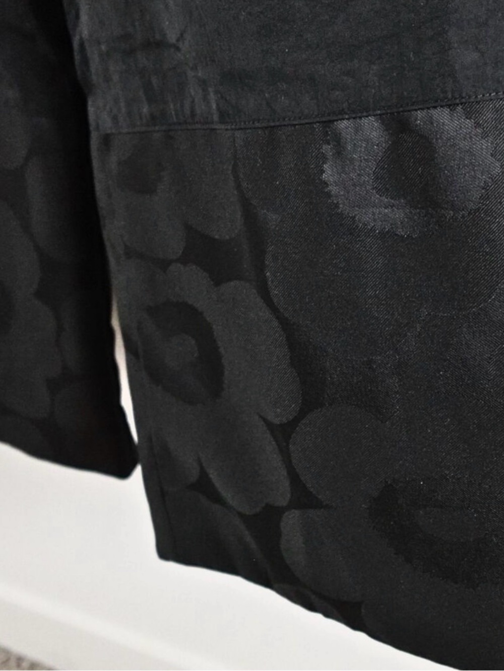 Adidas x Marimekko Black & Gold Floral Wide Leg Pull On Athletic Pants Size S - Picture 3 of 5